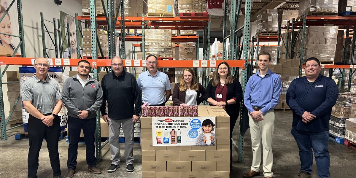 Cass-Clay Creamery donates shelf-stable milk cartons to the Great Plains Food Bank