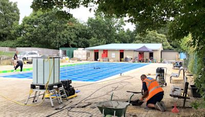 Flooring from Spain that delayed splash park opening installed