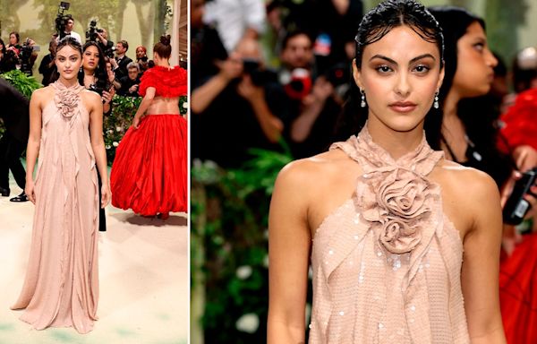 Camila Mendes is an Ethereal Goddess in a Floral Halter at the 2024 Met Gala