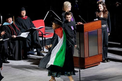 ‘All eyes are on us:’ Pro-Palestinian protests divide graduates at Emerson commencement - The Boston Globe