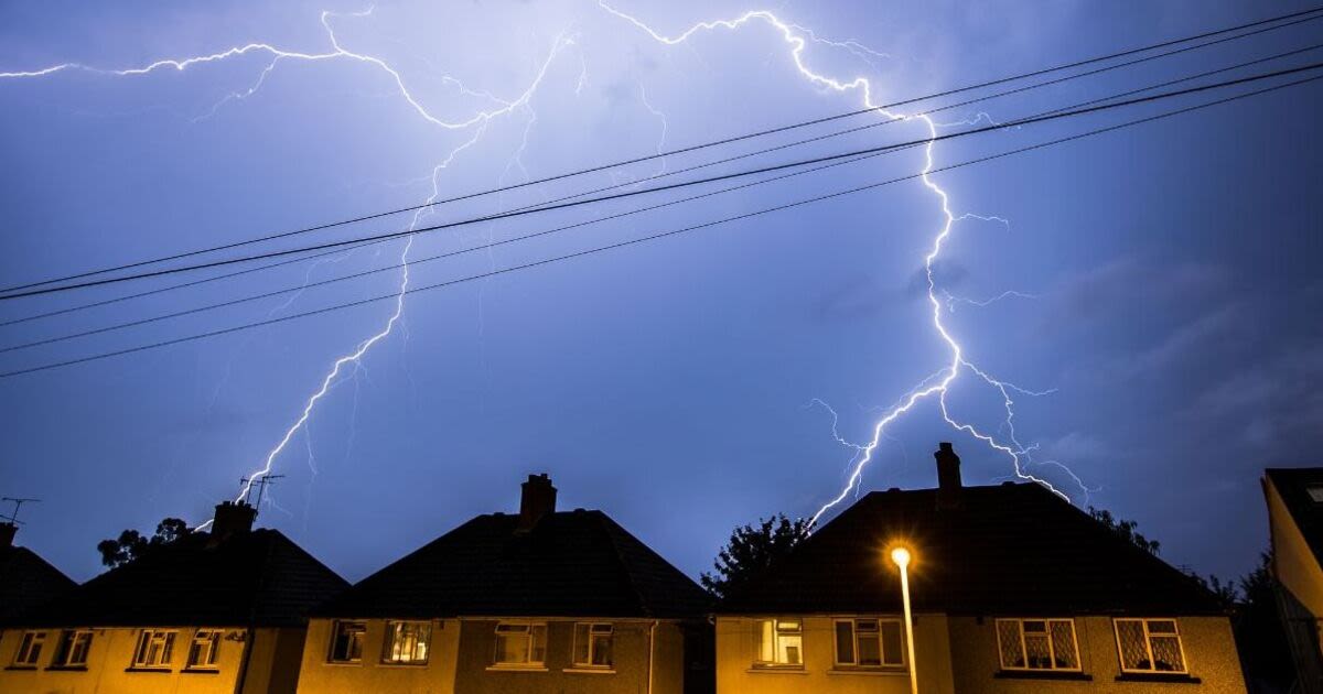 Mini-heatwave comes to crashing end as thunder and lightning hit UK