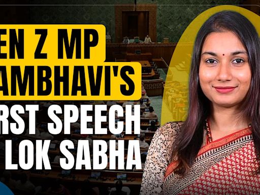 “NDA govt is fulfilling Bapu’s dream” | Gen z MP Sambhavi Choudhary’s first speech in lok sabha