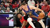 Nuggets edge youthful Trail Blazers 114-111 after Portland starts 5 rookies