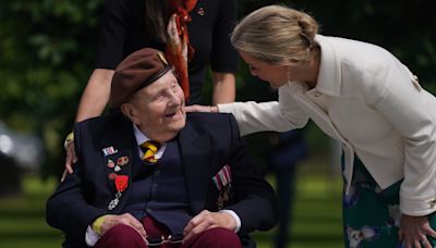 Duke and Duchess of Edinburgh share laughs with veterans at D-Day lunch