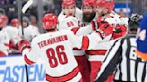 Brent Burns, Dmitry Orlov help Hurricanes hold on to beat Islanders 3-2 for 3-0 series lead