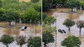 Unsuspecting driver steers straight into creek as Texas swept by devastating floods