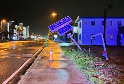 Tropical Storm Debby causes damage to Treasure Island