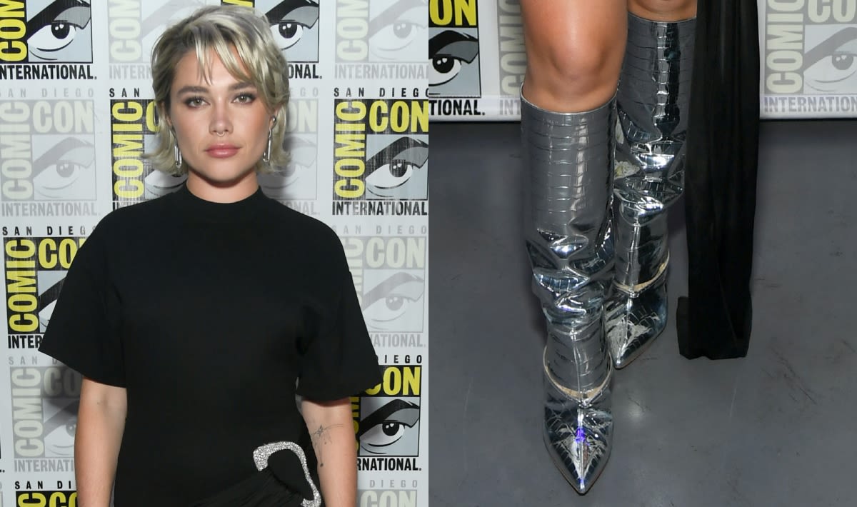 Florence Pugh Brought Futuristic Glamour With Her Shoes to Promote ‘Thunderbolts’ at San Diego Comic-Con 2024