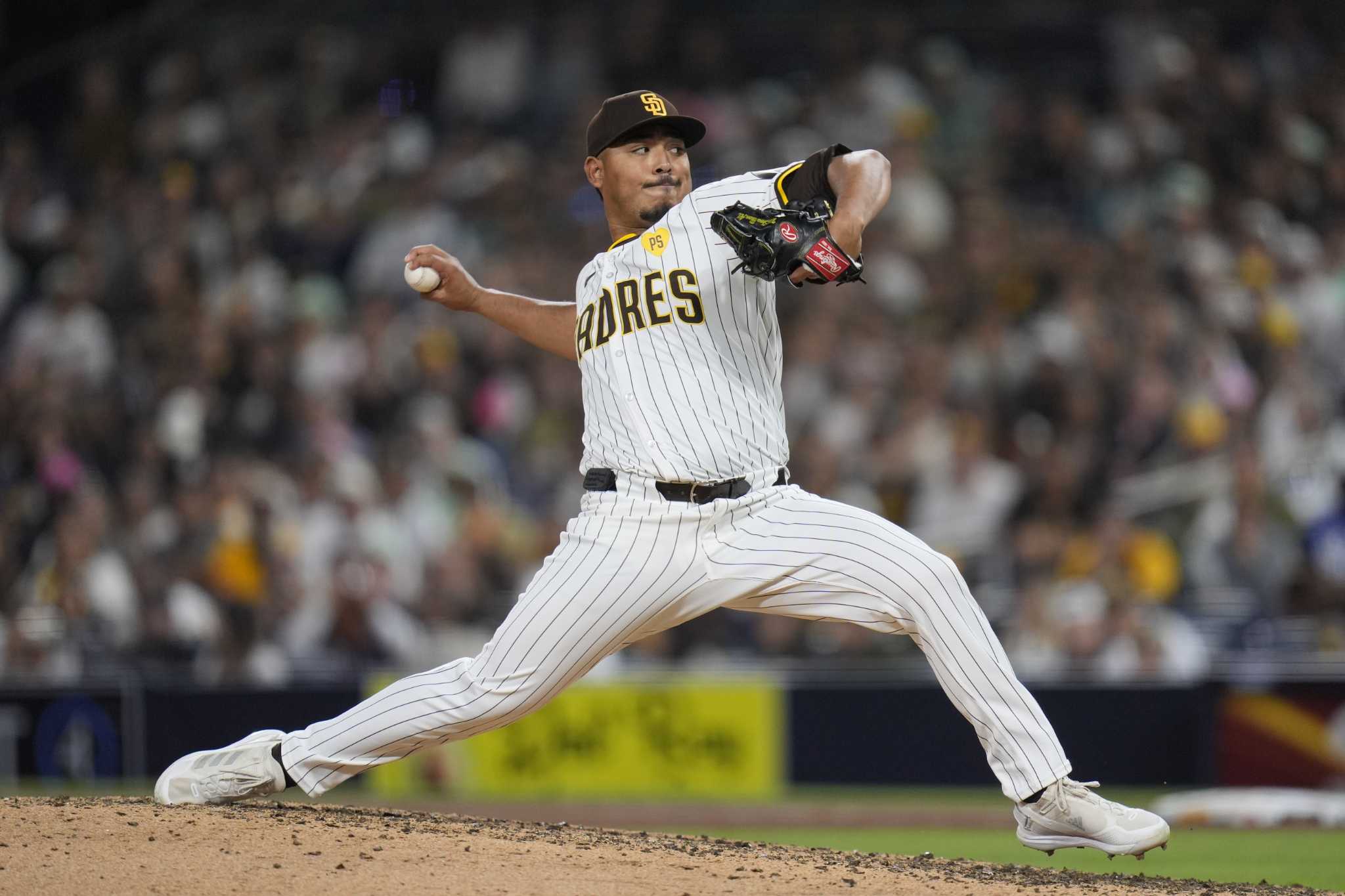 Padres reliever Estrada rides good vibes and 'filthy' pitches to a record 13 straight strikeouts