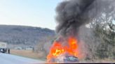 Crews respond to car fire in Franklin County, Vermont