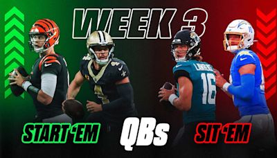 Quarterback Start 'Em, Sit 'Em Picks For Fantasy Football Week 3