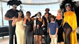 Magic Johnson and Family Don Masquerade Headpieces for 'Another Amazing Party' on Super Yacht in Europe