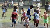 Spray from Aiken fire trucks helps keep kids cool