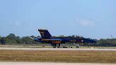 U.S. Navy Blue Angels No. 7 arrives for weekend air show at Vero Beach Regional Airport