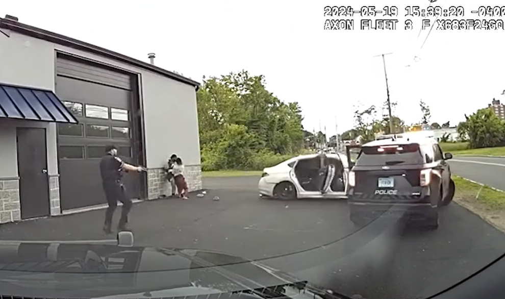 Dash cam video: Driver hits bystanders, rams Conn. cruisers before OIS