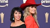 Lainey Wilson Channels the Red Trend in Bedazzled Area Pantsuit With Her Mom Michelle for ACM Awards 2024 Red Carpet