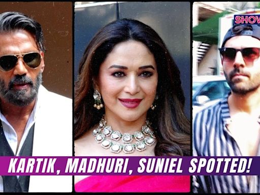 Madhuri Dixit, Suniel Shetty, Kartik Aaryan & Bharti Singh Spotted At 'Dance Deewane' Sets | WATCH - News18