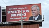 Seventh Son Brewing billboard looks familiar to Judge Michael Holbrook