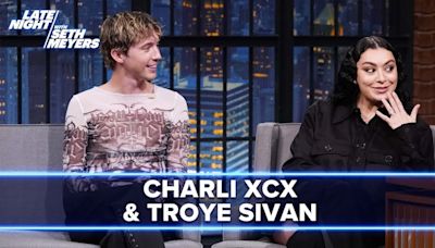 Charli XCX & Troye Sivan Talk About Turning Their Arena Tour Into A Rave On 'Seth Meyers': Watch