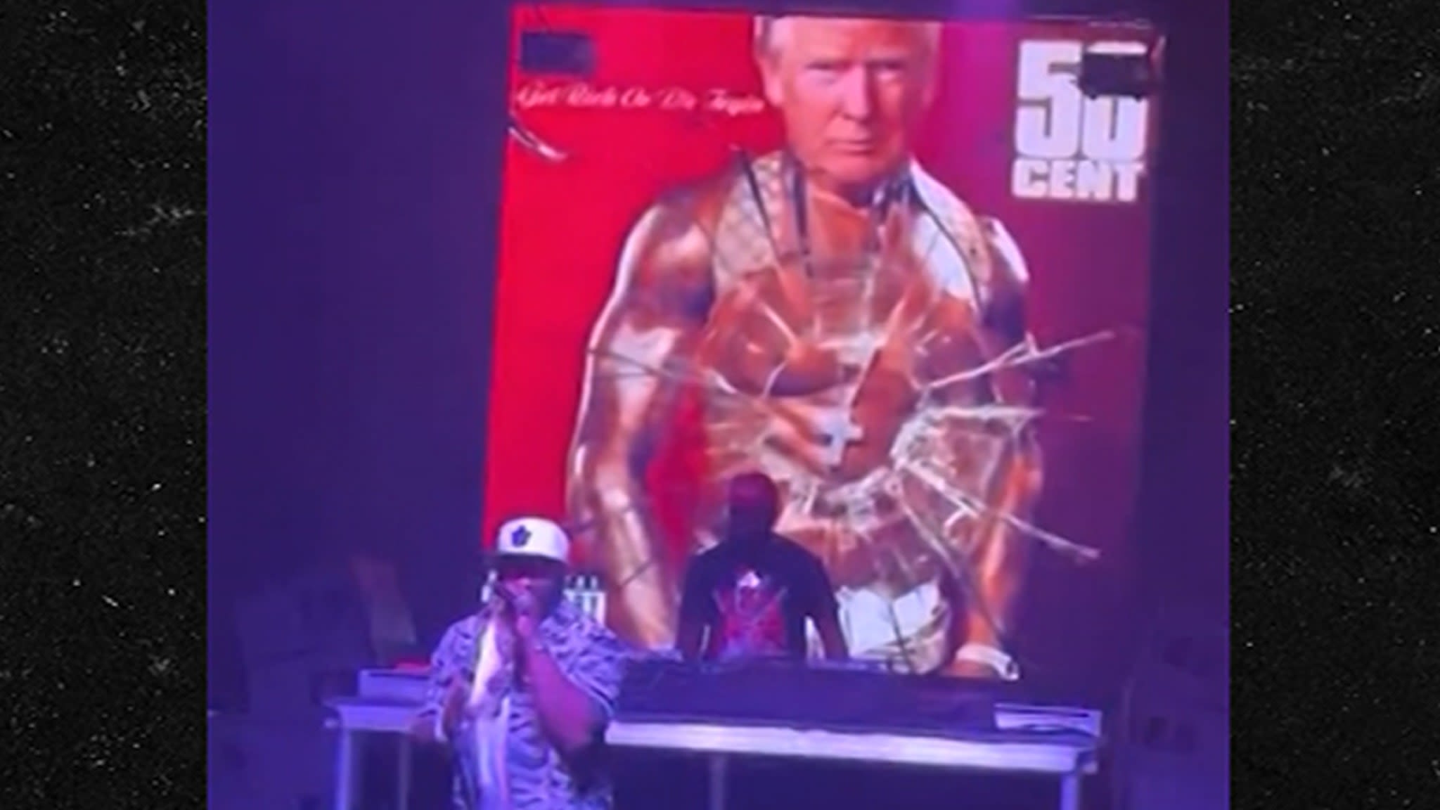 50 Cent Uses Trump's Face While Performing 'Many Men' After Assassination Attempt