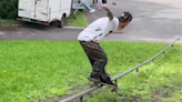 Look: What Trick Would You Try on This Extremely Long, Fast, Downhill Flatbar?