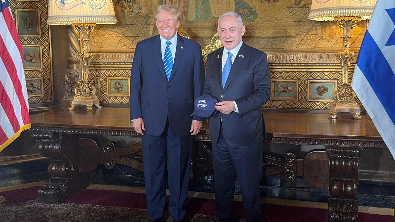 Trump greets Netanyahu at Mar-a-Lago, says World War III could happen if Harris wins