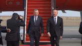 Presidente na Turquia no Azerbaijão para a inauguração do novo aeroporto de Zangilan