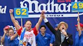 Thunderstorms couldn’t stop Nathan’s Famous Hot Dog Eating Contest from crowning 2 wieners