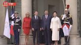 Xi arrives at Elysee Palace, holds small-group talks with Macron