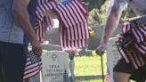 Catholic War Veterans honor the dead by placing hundreds of crosses in Savannah cemetery