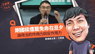 王家俊TALK／謝國樑遭罷免命在旦夕，論政治的作用力與反作用力