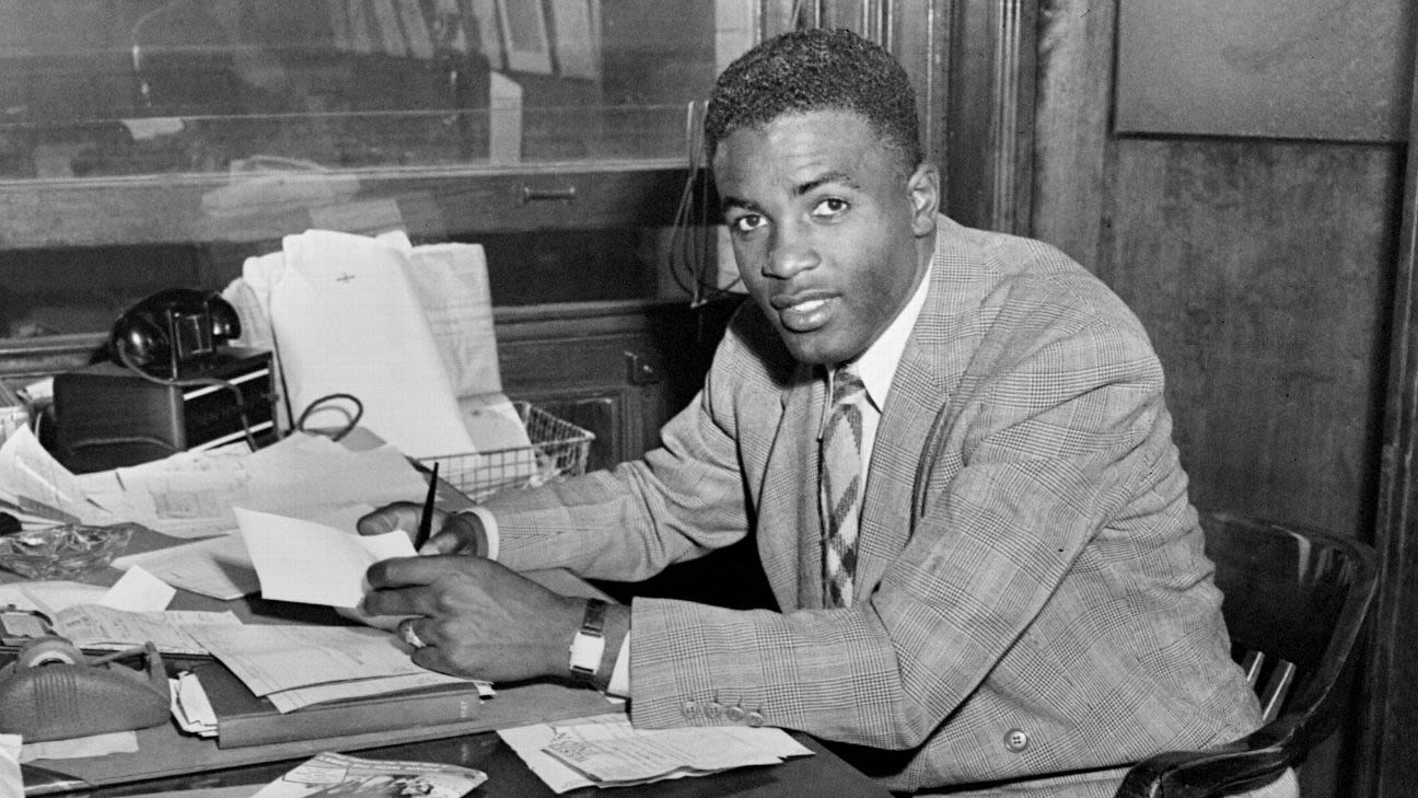 Original set of Jackie Robinson Brooklyn Dodgers contracts caught in legal dispute