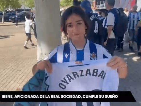 Mikel Oyarzabal cumple el sueño de una joven txuri-urdin