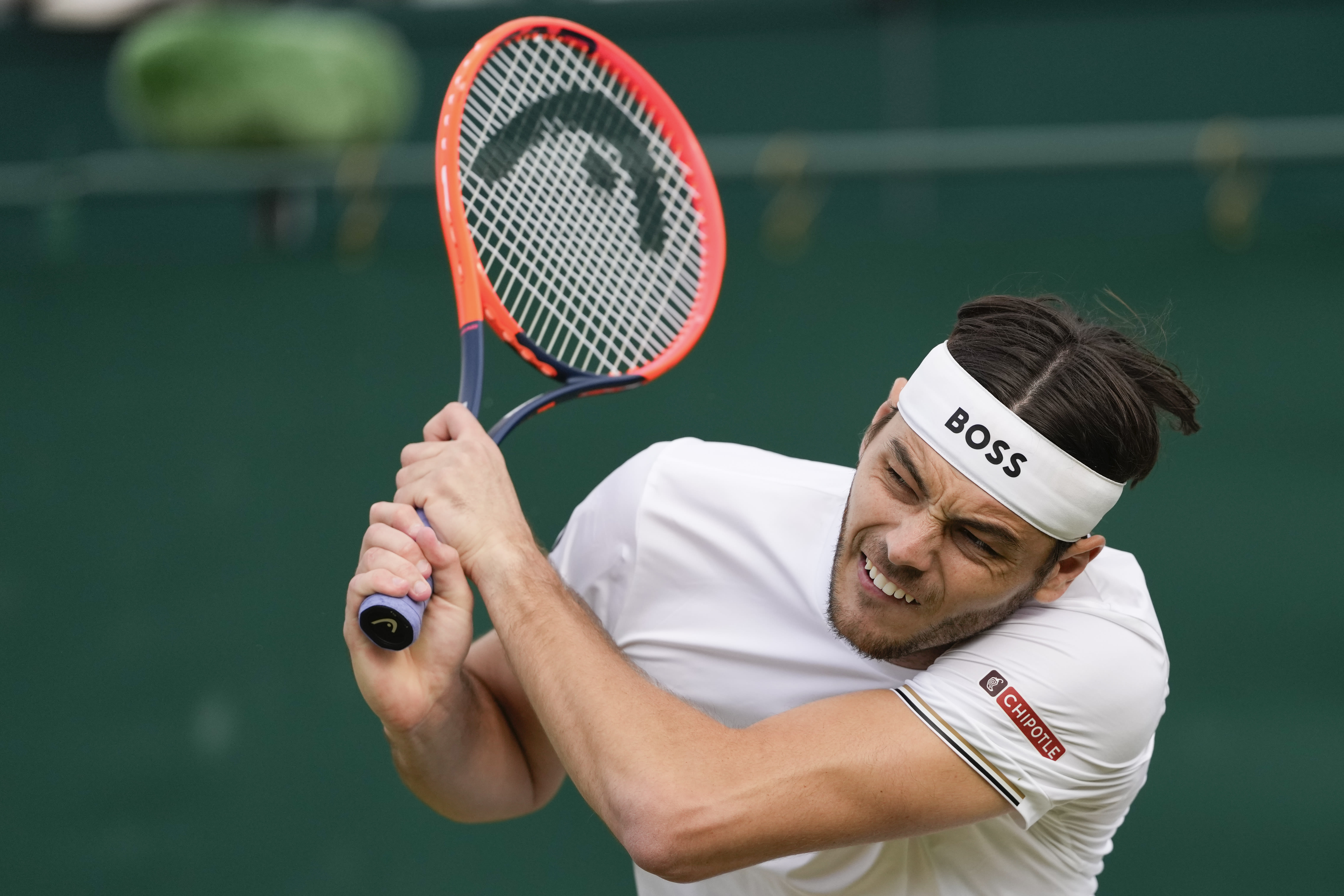 Taylor Fritz tells his Wimbledon opponent, Arthur Rinderknech, to 'have a nice flight home'