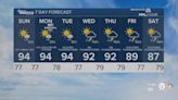 Hot and humid with triple digit heat for Memorial Day