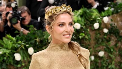 Elsa Pataky triunfa en su primera Met Gala 2024 con un vestido dorado y una diadema de flores