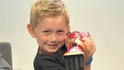 Stacey & Mike's Happy News: 5yo Born Without Hand Gets Iron Man Arm | K103 Portland