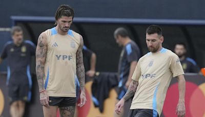 Argentina comienza a preparar la final ante Colombia en Miami, sin Montiel