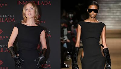 Sydney Sweeney Puts Contemporary Twist on the Little Black Dress With Exposed Hips in Miu Miu for ‘Immaculate’ Mexico...