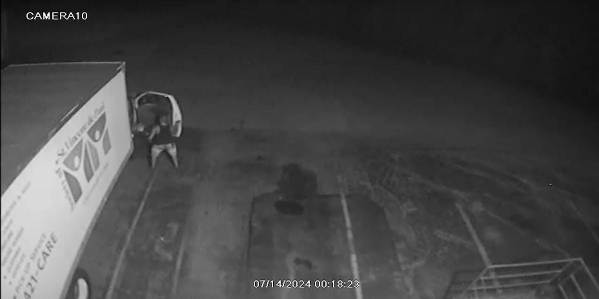 Video shows suspects vandalizing St. Vincent de Paul donation trucks