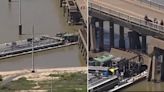 Shocking Footage: Barge Crashes into Bridge, Causing Partial Collapse and Oil Spill