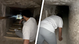 Footage capturing rare look inside Egypt pyramids has people feeling uncomfortable