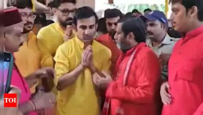 Gautam Gambhir visits Maa Pitambara Temple in Madhya Pradesh ahead of T20I series against Bangladesh - Watch | Cricket News - Times of India