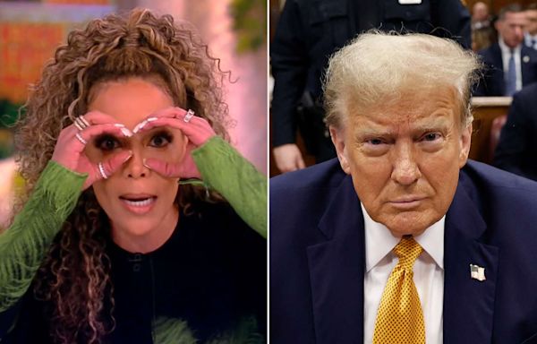 'The View' star Sunny Hostin monitoring Donald Trump with binoculars in court