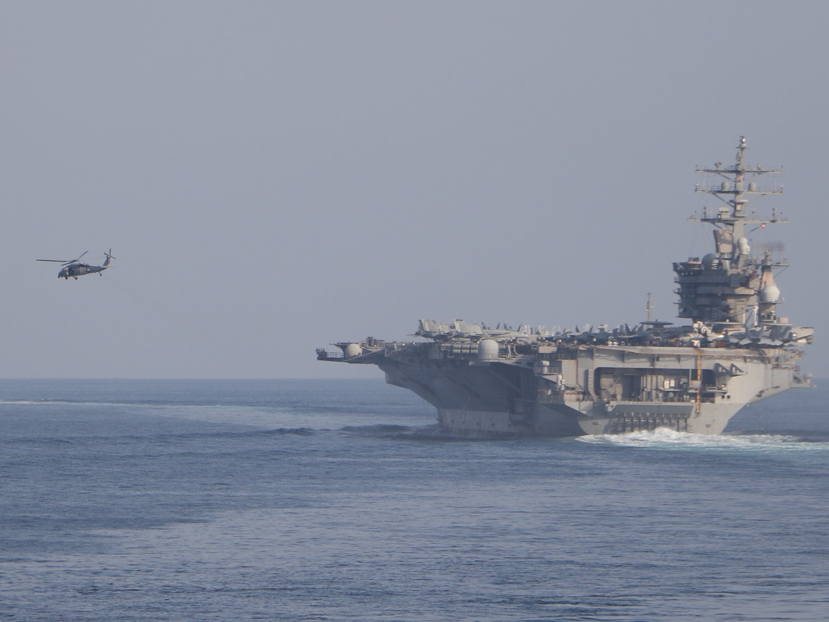 The US Navy's turning to its third carrier strike group as its warships react to Middle East conflicts with no end in sight