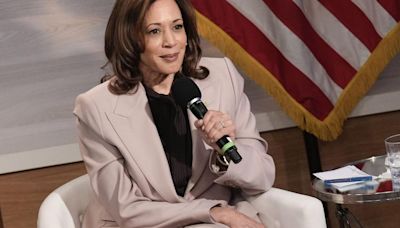 Harris condemns Trump’s rhetoric, says voters should make sure he ‘can’t have that microphone again’