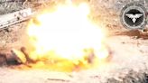 Video captures rare drone-on-drone combat as exploding Ukrainian quadcopters blow up Russian grenade-launching robots