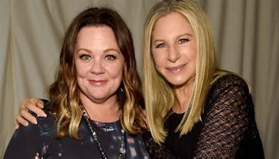 Melissa McCarthy brushes off Barbra Streisand's barbed Ozempic remark as she brands Hollywood legend a 'treasure' in first public sighting since ill-advised comment sparked uproar