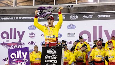 Joey Logano wins at Nashville in record 5th overtime for 1st NASCAR Cup Series victory of year