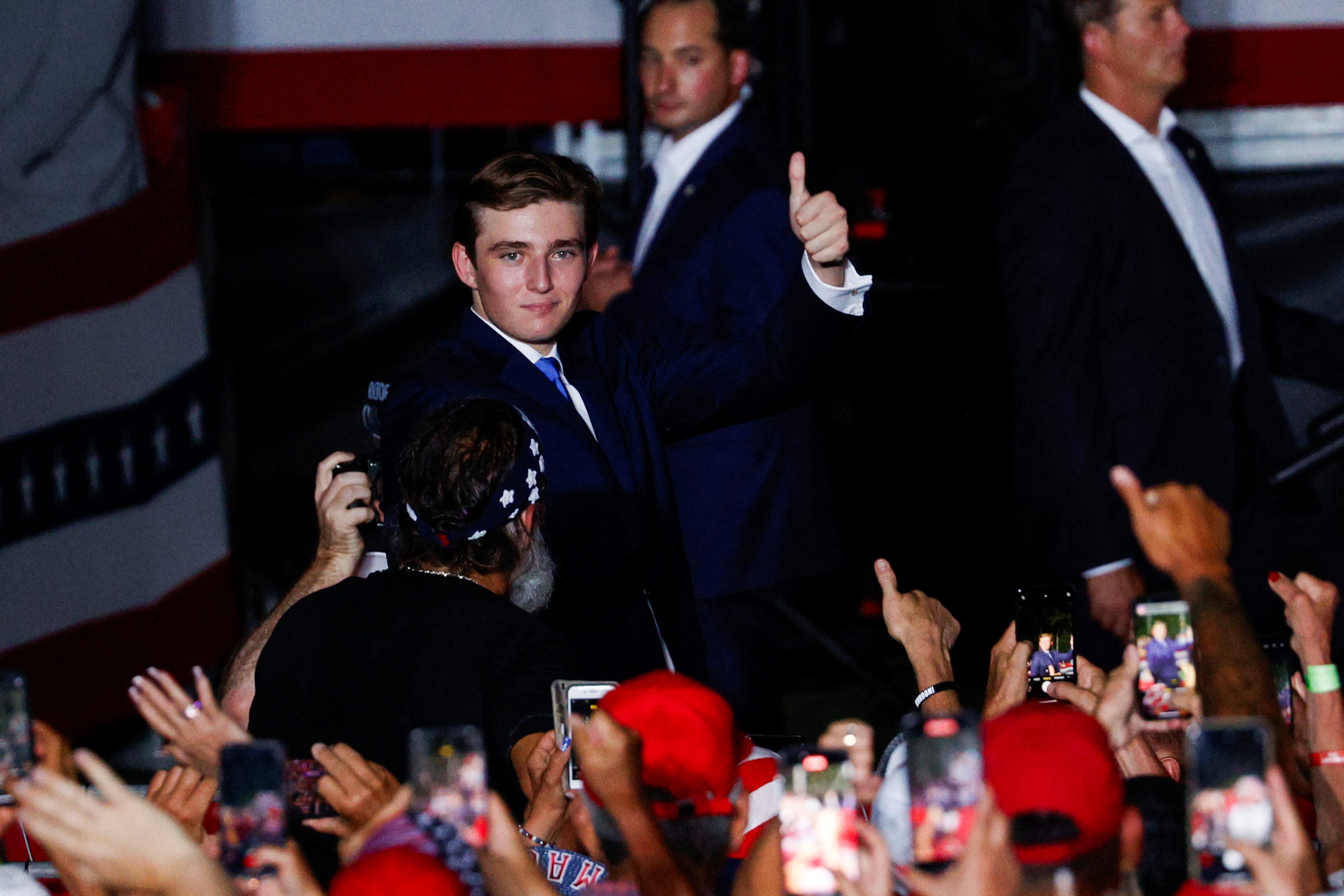 Was Barron Trump at the 2024 RNC for Donald Trump's acceptance speech tonight?